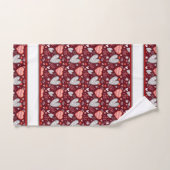 Valentinmuster Badhandtuch Set (Handtuch)