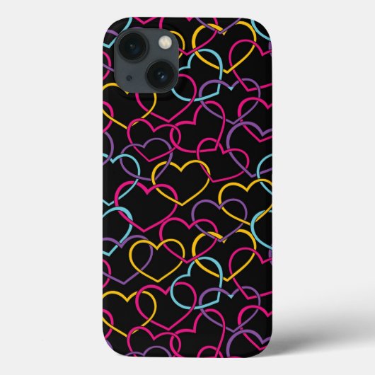 Valentinmuster mit Farbherzen Case-Mate iPhone Hülle (Rückseite)