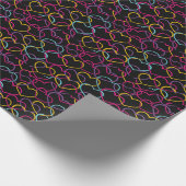 Valentinmuster mit Farbherzen Geschenkpapier (Ecke)
