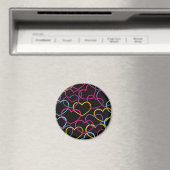 Valentinmuster mit Farbherzen Magnet (In Situ (Geschirrspüler))