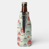 Valentinmuster mit Herz und Schnurrbart Flaschenkühler (Flasche Rückseite)