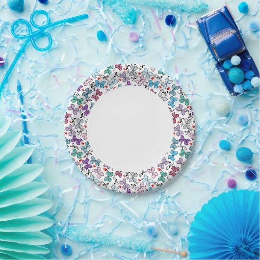 Valentinmuster Pappteller (Party)