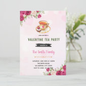Valentinnachmittagstee Einladung (Stehend Vorderseite)