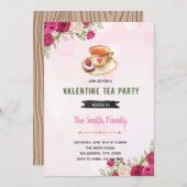 Valentinnachmittagstee Einladung (Vorne/Hinten)