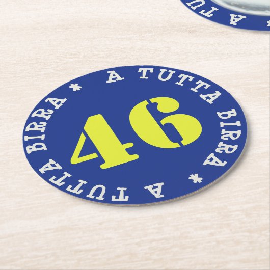 VALENTINO A TUTTA BIRRA - SOTTOBICCHIERI - RUNDER PAPPUNTERSETZER (Angewinkelt)