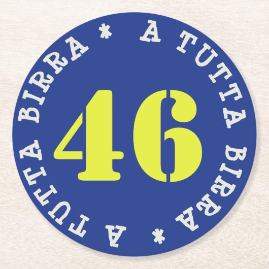 VALENTINO A TUTTA BIRRA - SOTTOBICCHIERI - RUNDER PAPPUNTERSETZER (Vorderseite)