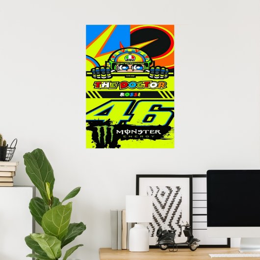 valentino rossi, moto gp legend, the doctor 46, poster (Heimbüro)