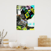 valentino rossi, moto gp legend, the doctor 46, poster (Küche)