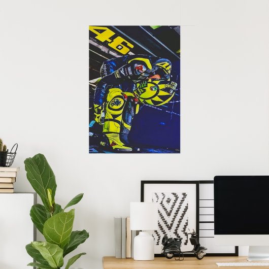 valentino rossi, moto gp legend,    the doctor 46, poster (Heimbüro)