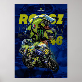 valentino rossi, moto gp legend,    the doctor 46, poster