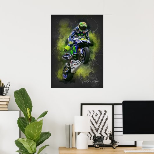 valentino rossi, moto gp legend, the doctor 46, poster (Heimbüro)