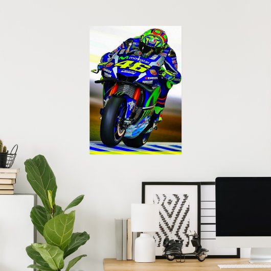 valentino rossi, moto gp legend,    the doctor 46, poster (Heimbüro)