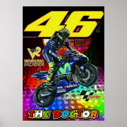 valentino rossi, moto gp legend, the doctor 46, poster (Vorne)