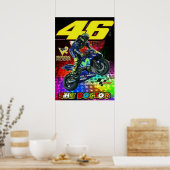 valentino rossi, moto gp legend, the doctor 46, poster (Küche)