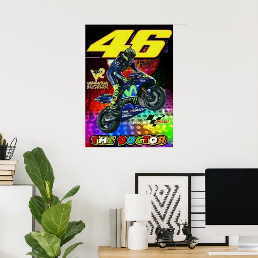valentino rossi, moto gp legend,    the doctor 46, poster (Heimbüro)