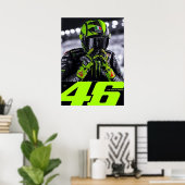 valentino rossi, moto gp legend,    the doctor 46, poster (Heimbüro)