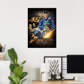 valentino rossi, moto gp legend, the doctor 46, poster (Heimbüro)