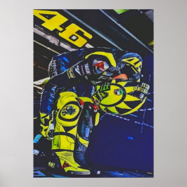 Valentino Rossi, Moto GP Legende, der Doktor 46, Poster