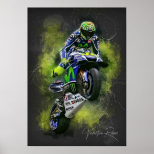 Valentino Rossi, Moto GP Legende, der Doktor 46, Poster