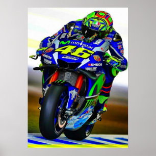 Valentino Rossi, Moto GP Legende, der Doktor 46, Poster