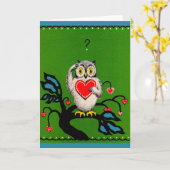 Valentinowl Karte (Gelbe Blume)
