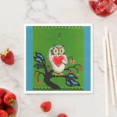Valentinowl Serviette (Beispiel)