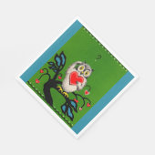 Valentinowl Serviette (Ecke)