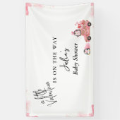 Valentinpink-Mädchen-Dusche Banner (Vertikal)