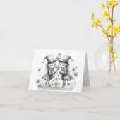 Valentinpixies Karte (Gelbe Blume)