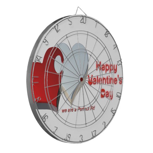Valentinpuzzle Dartscheibe (Vorderseite Links)