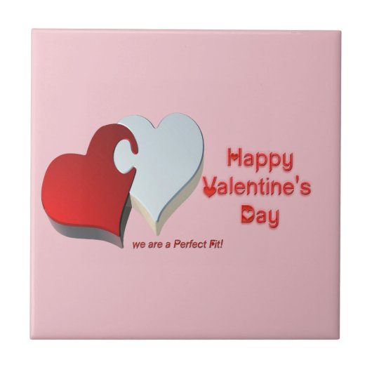 Valentinpuzzle Fliese (Vorderseite)
