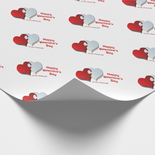 Valentinpuzzle Geschenkpapier (Ecke)