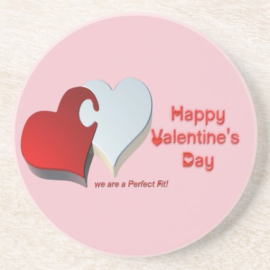Valentinpuzzle Sandstein Untersetzer (Vorne)