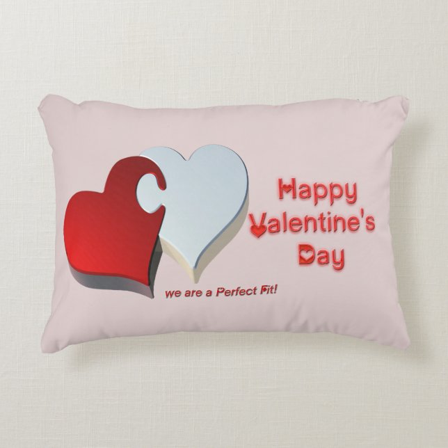 Valentinpuzzle Zierkissen (Vorderseite)