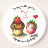 Valentinquote Getränkeuntersetzer (Vorne)