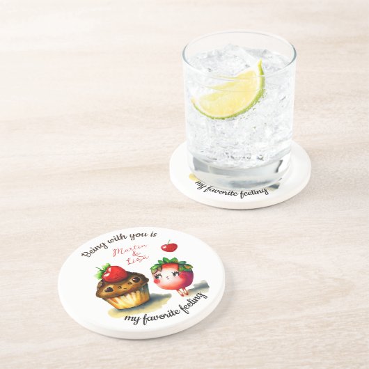 Valentinquote Getränkeuntersetzer (Seite)