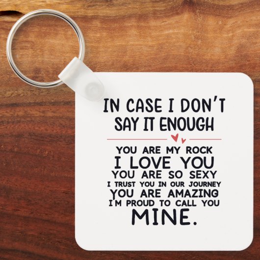 Valentinquote Schlüsselanhänger (Vorderseite)