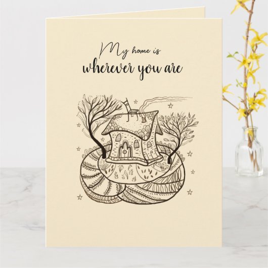 Valentinquotes Karte (Gelbe Blume)