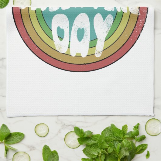 Valentinretro Geschirrtuch (Gefaltet)