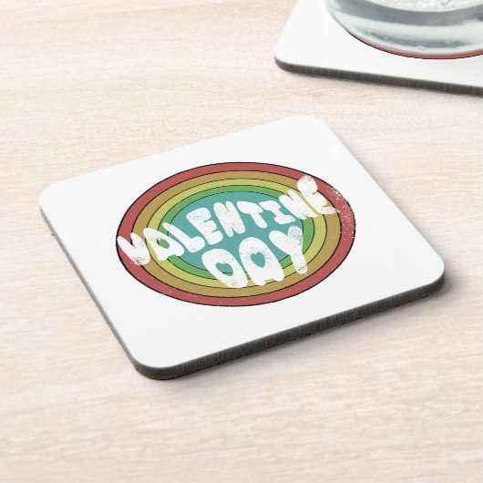 Valentinretro Getränkeuntersetzer (Linke Seite)