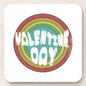 Valentinretro Getränkeuntersetzer (Vorderseite)