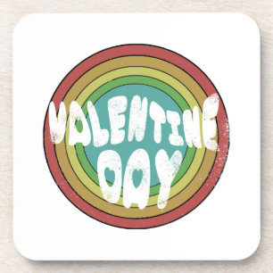 Valentinretro Getränkeuntersetzer