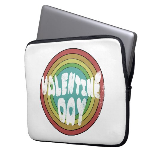 Valentinretro Laptopschutzhülle (Vorderseite Links)