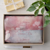 Valentinrosa Herzen mit Liebe am Valentinstag Seidenpapier (Geschenk)