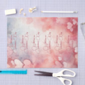 Valentinrosa Herzen mit Liebe am Valentinstag Seidenpapier (Handwerk)