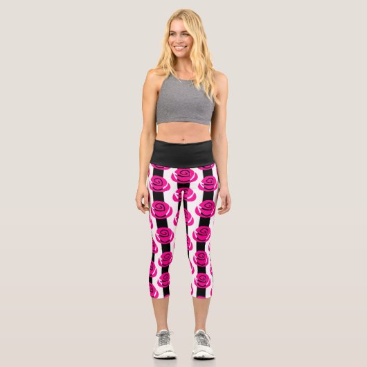 Valentinrosa Rosen Capri Leggings (Vorderseite)