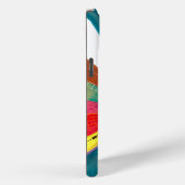 Valentinrosa Sonnenstrahlen Regenbogenretro Herz Case-Mate iPhone Hülle (Rückseite / Rechts)