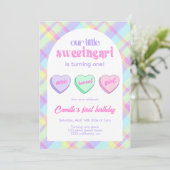 Valentins 1. Geburtstagsfeier Einladung (Stehend Vorderseite)