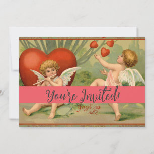 Valentins Amor Antik Vintage Einladung