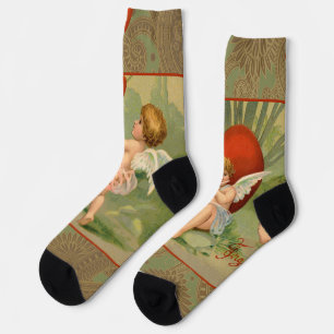 Valentins Amor Liebhaber Antiquität Vintage Socken